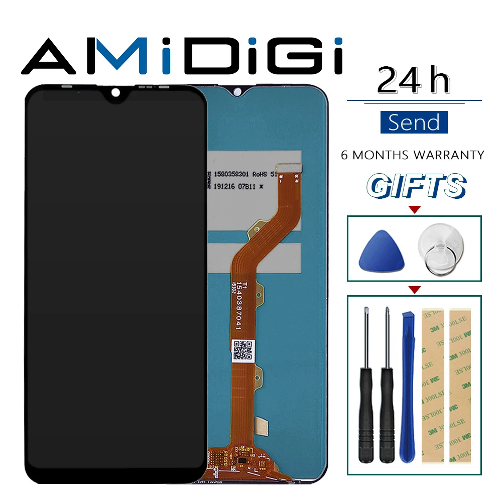 ЖК-дисплей 6 52 дюйма для Tecno Spark 4 KC2 сменный ЖК-датчик телефона + Инструменты |
