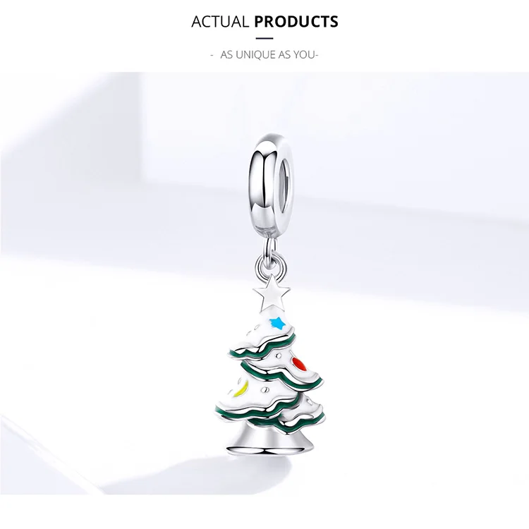 DISINIYA Новогодняя Коллекция 925 серебристый Шарм fit Браслет DIY Bijoux женское Изготовление ювелирных изделий из драгоценных камней праздничные подарки