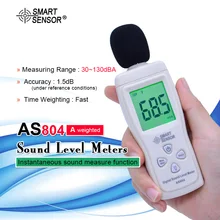 SMART SENSOR Digital sound level meter Noise Meter 30-130dB Noise dB Decibel meter Monitor Testers Metro Diagnostic-tool AS804