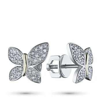 

Pusety of combined gold with a diamond e1001ps03185700