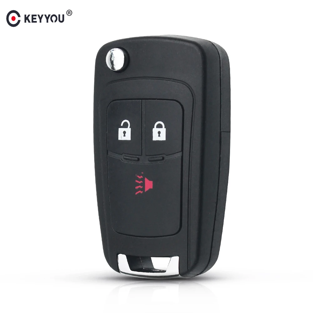 KEYYOU Замена складной для Chevrolet Cruze Spark флип дистанционный ключ 3 кнопки дистанционного ключа чехол оболочка Крышка Fob