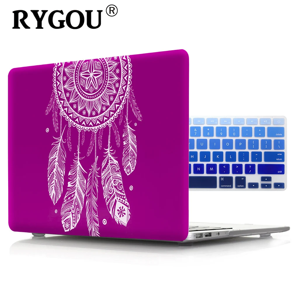 Твердый чехол RYGOU для Apple Macbook Air Pro Retina 11 12 13 15 дюймов Mac book с сенсорной панелью или