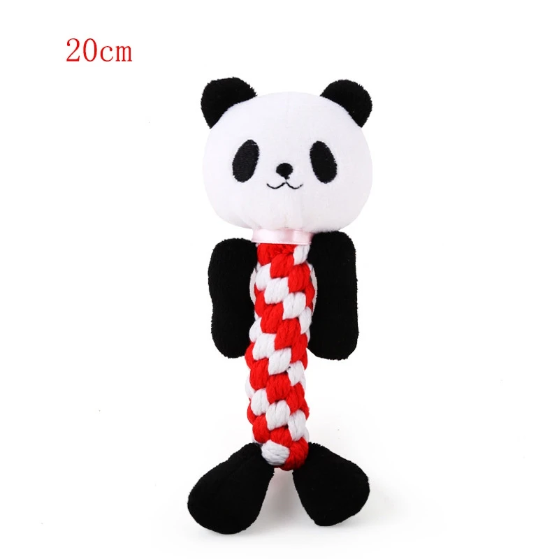 Panda 1 шт. Домашний питомец собака игрушка узел из хлопчатобумажной веревки плетеный костяной шар форма жевательная игрушка для щенков чистка зубов игрушки для домашних животных для собак Домашние животные аксессуары для собак - Цвет: Panda