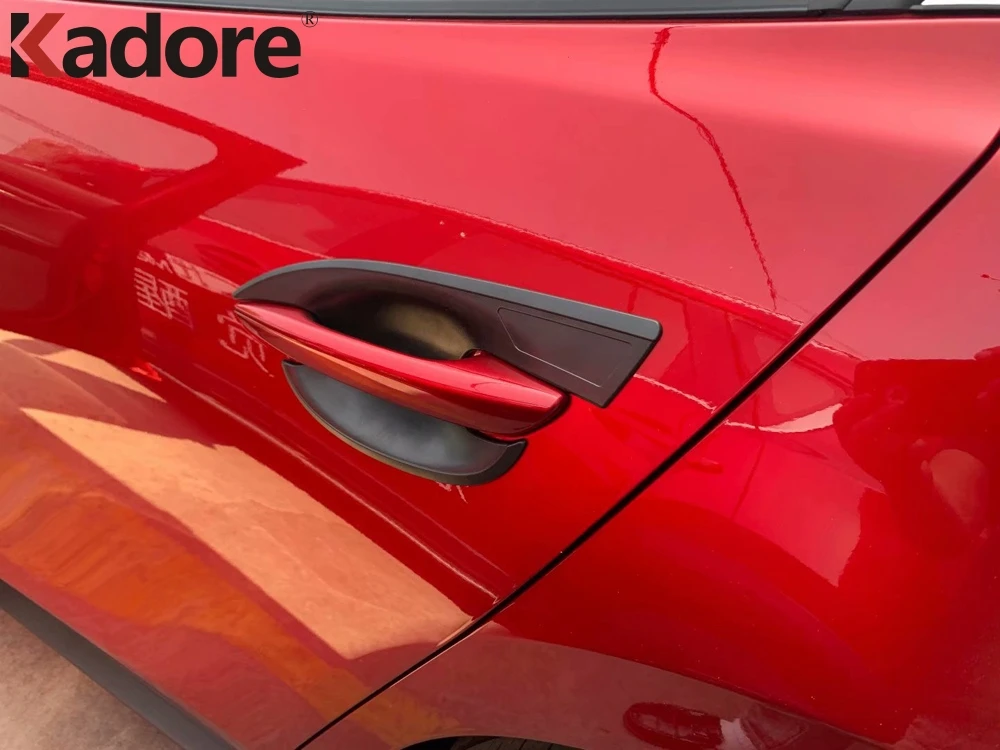 Чехол для боковой дверной ручки Mazda 3 Axela 2019 2020 из углеродного волокна крышка чаши