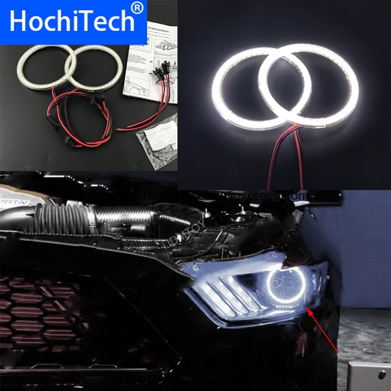 

Отличные SMD 5050 светодиодный Белый Фар halo ангел демон глаза комплект для Форд Мустанг 2015 2016 2017