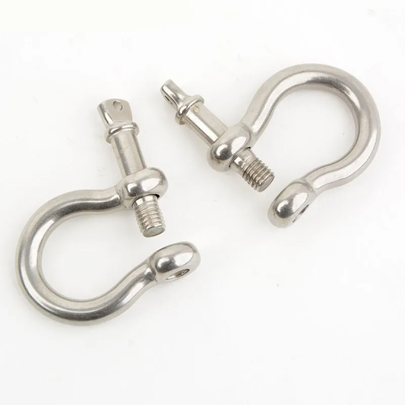 

Durable 10Pcs M6 6mm Stainless Steel Bow Shackle & Screw Pin Anchor Shackles easy hook