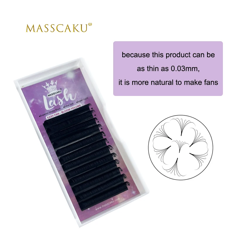 

MASSCAKU Magic Lashes Easy Fanning Eyelashes for Extensions Fan Easy Eyelash Bloom Russian Eyelash Extensions Volume Cilia