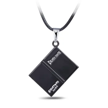 

Anime Death Note Ryuk Ryuuku Necklace Book Shape Metal Pendants Long Chain Necklaces Souvenirs Accessories Figure Toys Doll Gift