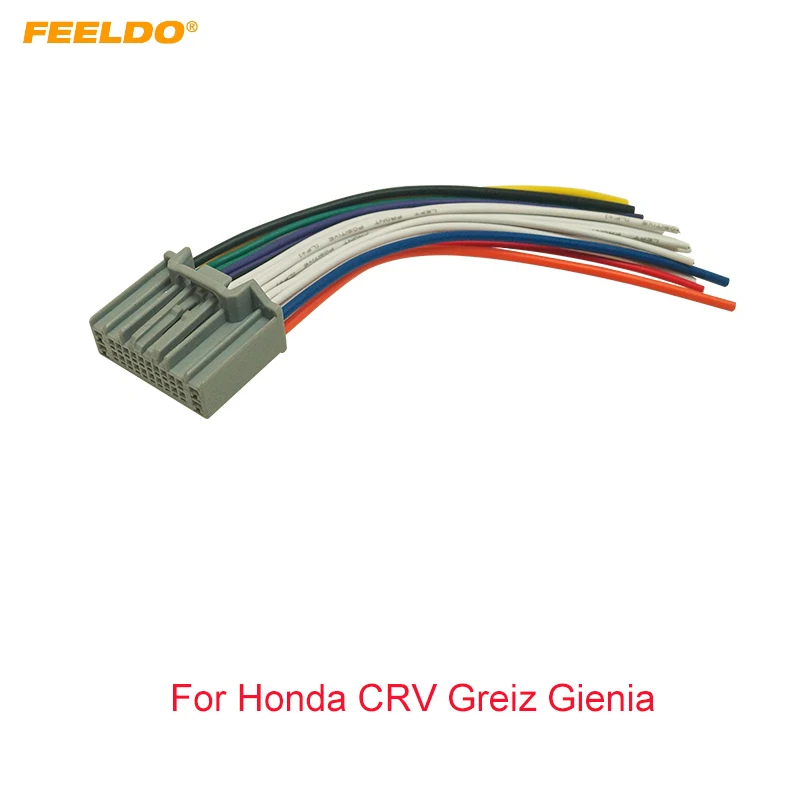 

FEELDO 1PC Car Stereo Audio Radio Wiring Harness Adapter For Honda CRV Greiz Gienia Envix CD Player Plug Cable #FD926