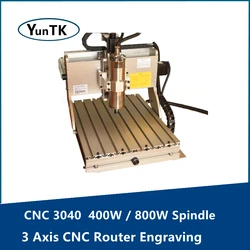 Fraiseuse CNC 3040 400W/800W, Machine de gravure sur broche, 3 axes, PCB, 220V 