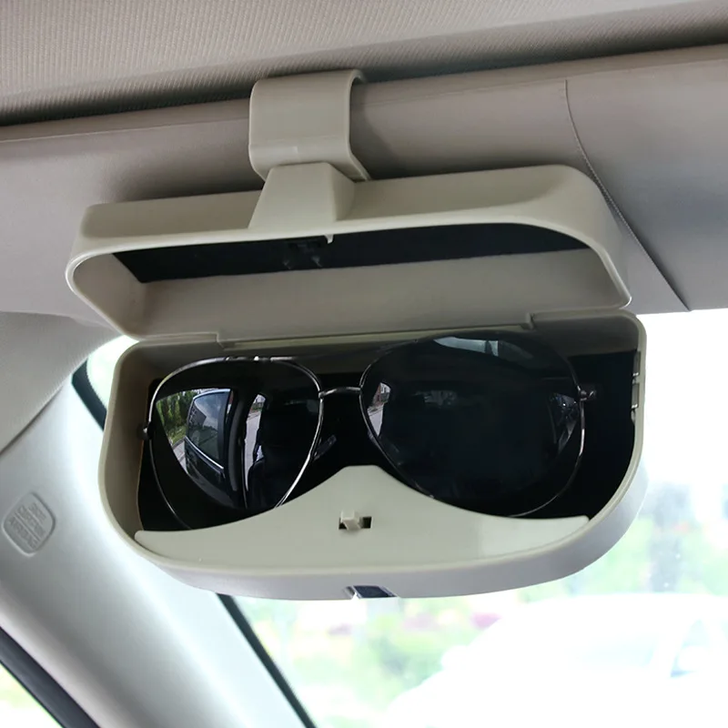 

Car Mounted Sunglasses Case Eyeglass Holder Sunshade Plate Bills Glasses Organizers Multi-functional Small Gargets Receiving Box