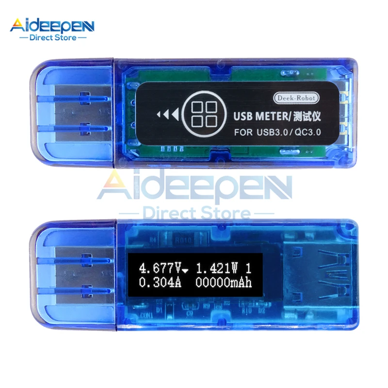 0,91 дюймовый OLED мини-usb 3,0/2,0 измеритель напряжения тока тестер емкости аккумулятора DC 3,7-22,0 в 3 А USB зарядное устройство детектор