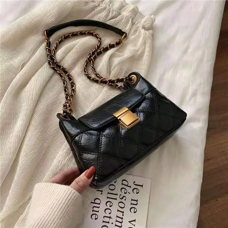 

rchain bag new texture single shoulder crossbody bag casual small bag