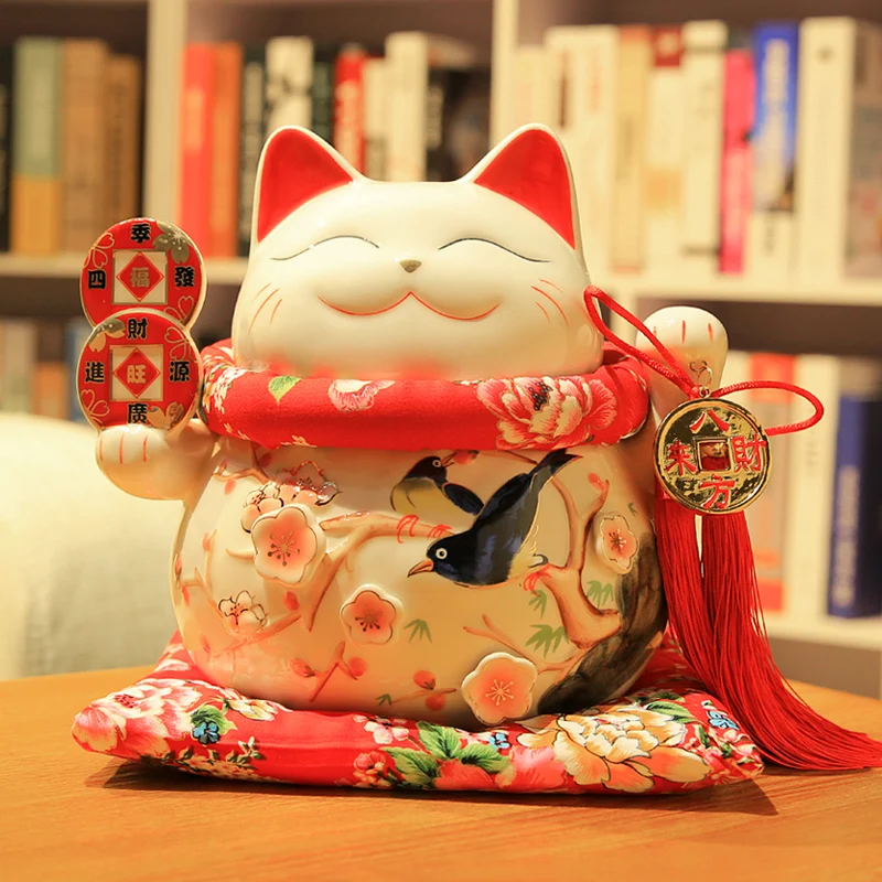 

Money Box Ceramic Cat Decoration Opening Gift Coin Bank Savings Shop Ceramic Japanese Style Salvadanaio Piggy Store ED50MB