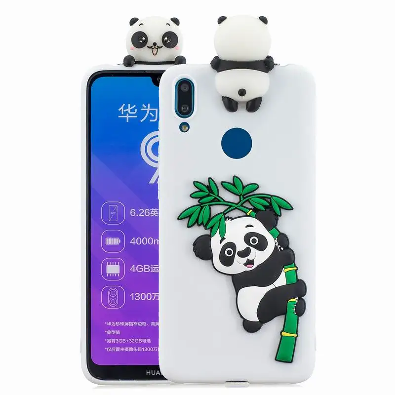 3D мультяшный чехол для телефона huawei P30 Lite Pro Y7 Y9 P20 Lite Мягкий силиконовый чехол из ТПУ