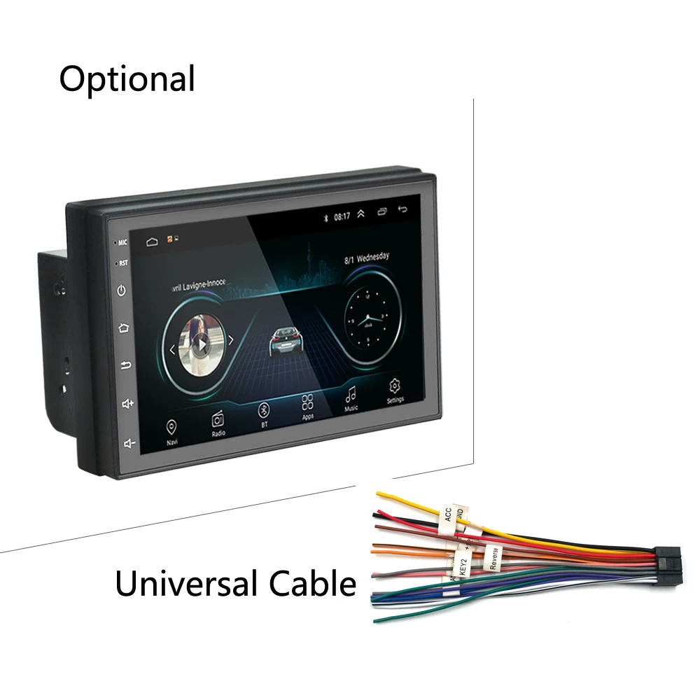 

Android 2 Din Car radio Multimedia Video Player GPS Navigation 2 din 7" HD Universal auto Audio Stereo WiFI Bluetooth USB