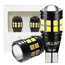 Aglint 2 pces lâmpadas de carro led 921 912 t15 t16 w16w backup canbus erro livre de alumínio estacionamento backup cauda reversa luz branca 12-24v