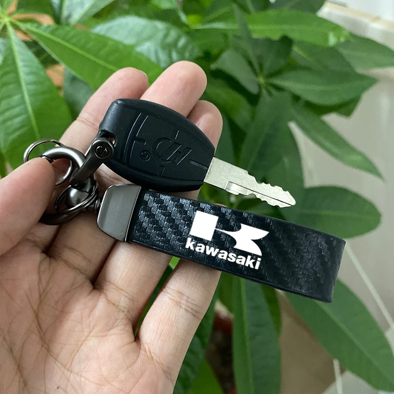 Кожаный брелок для ключей от мотоцикла Kawasaki Z300 Z400 Z650 Z750 Z800 Z900 Z1000 Z1000R H2R Versys 650 1000 X300