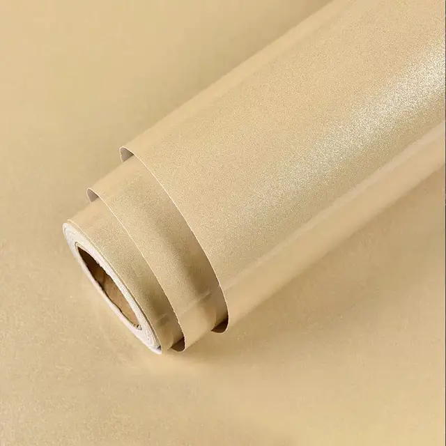 Shiny White Self-Adhesive Peel & Stick in Rolls Waterproof Wallpaper Furniture Films PVC Oil-proof Wall Stickers Kitchen Cabinet Shiny Champagne