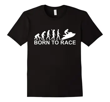 

Evolution Born To Race Jet Skies T-Shirt Fashion Short Sleeve Sale 100 % Cotton Harajuku Funny Rick Tee Shirts Gray Style