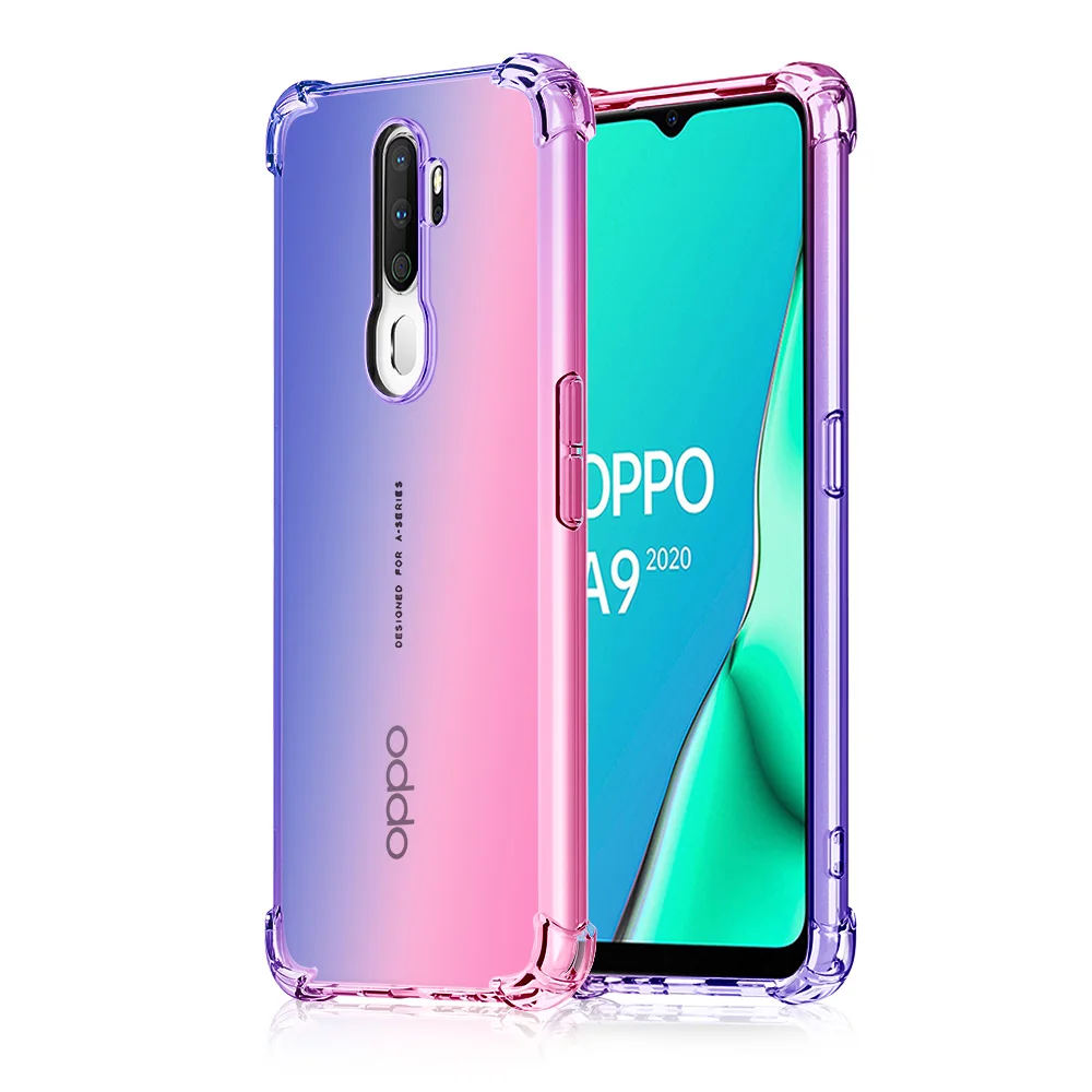 05 Высококачественный защитный чехол для OPPO Realme XT X2 A5 A9 чехол градиентной радужной расцветки мягкий чехол для телефона для OPPO Рено 2Z Realme 5 PRO ACE A11X AX7 A5S F9 F7 A7 - Цвет: 05