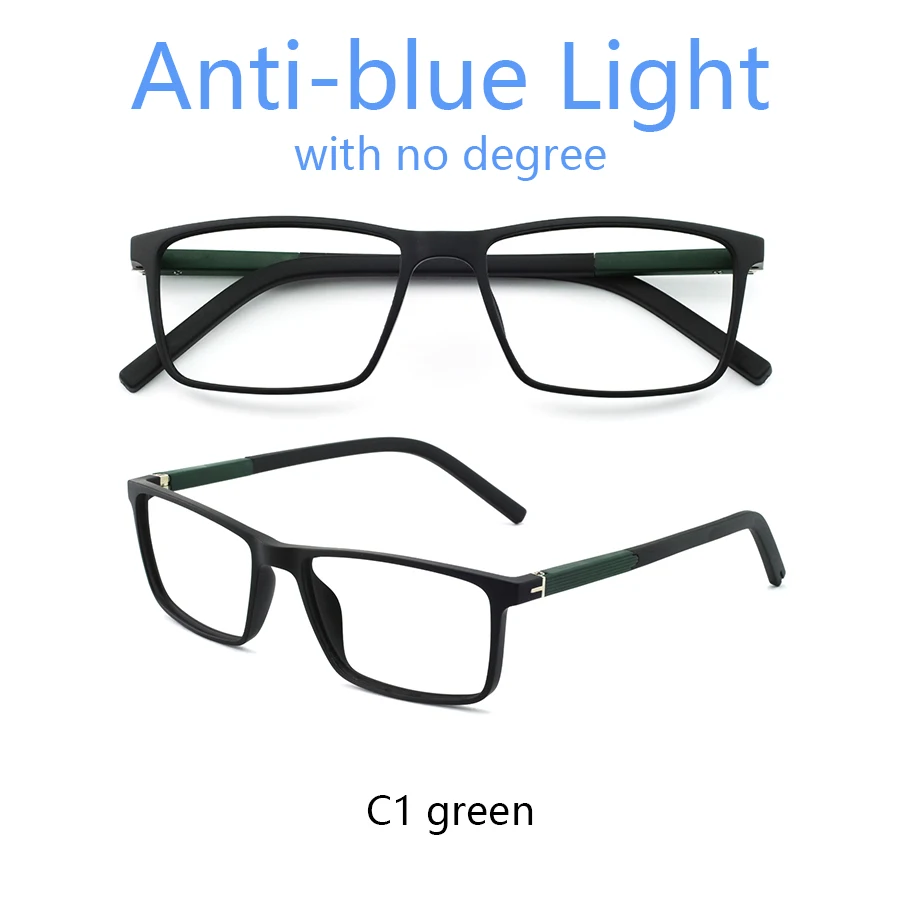 C1a green OCCI CHIARI TR90, очки, оправа, мужские ультралегкие очки, Gafas, анти-синий луч, компьютерные очки, новые, из кусков, оптические очки - Цвет оправы: C1a green
