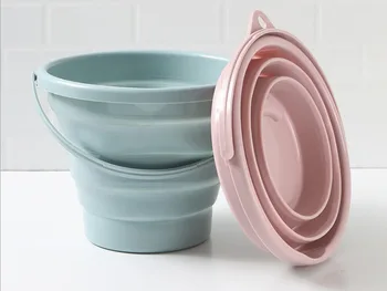 

Blue collapsible basin camping plastic water bucket portable foot bath bucket folding bucket fishing Car Wash Bucket Outdoor