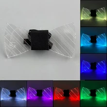 Fashion Men Luminous Bowtie Led Necktie Flashing Light Up Glowing Bow Tie Party Bowtie Festival Christmas Wedding Birthday Props