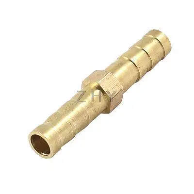

Gas Oil 6mm Brass Tone Straight Hose Connecting Connector Joiner