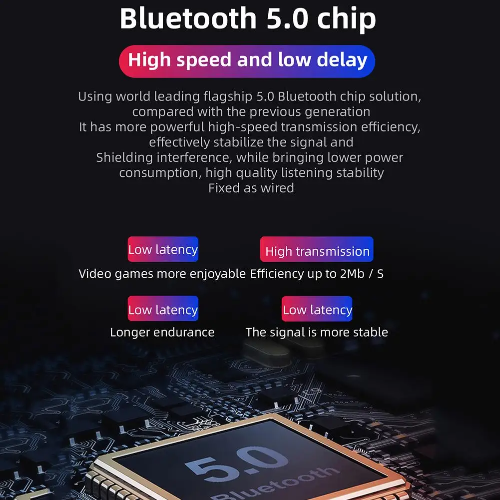Беспроводные наушники Bluetooth 5 0 IP6 водонепроницаемые портативные с солнечной