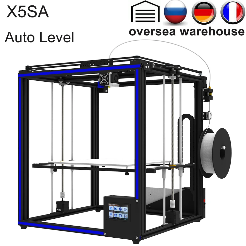 

Tronxy X5SA 3D Printer DIY Kit with Heat bed Touch Screen Support Auto Level Filament Sensor Resume Large Printing Size 330*330