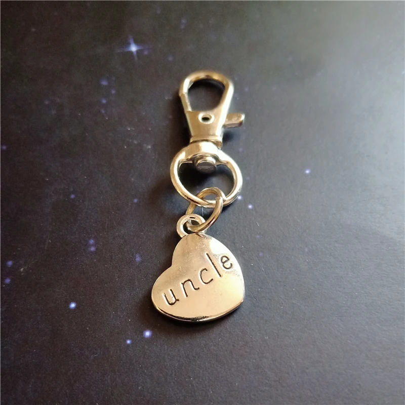 

5X Love Heart Key Chain, Gift for Uncle,Creative Handmade Keychain, Uncle Key Chain, Man keychain, Gift for man