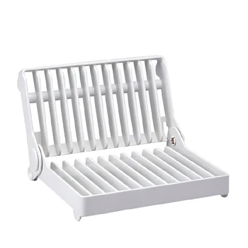 

Kitchen Foldable Dish Plate Drying Rack Organizer Drainer Plastic Storage Kitchen Tools Cooking Dish Tray Tableware Shelf Gadget