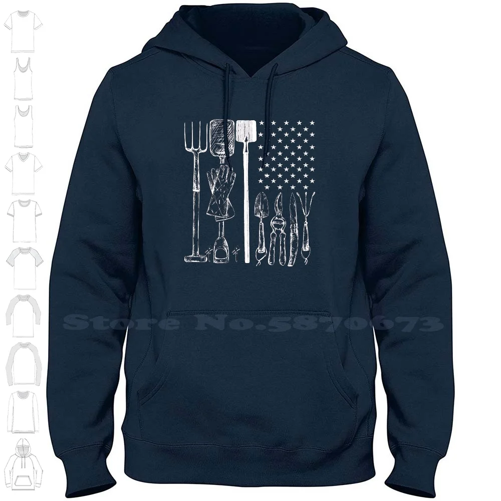 

Proud Gardening American Flag 4th Of July Streetwear Sport Hoodie Sweatshirt Garden 4th Of July Day