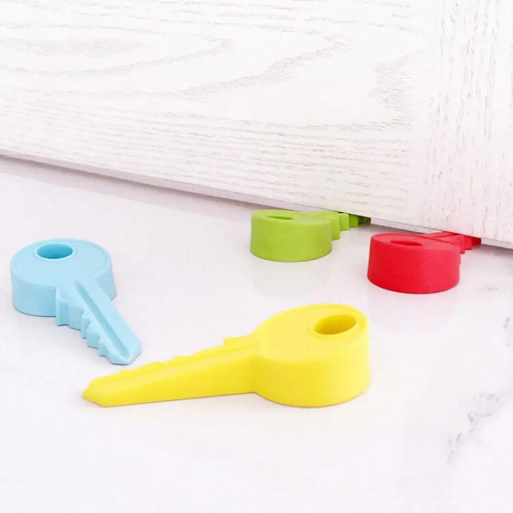 1 pièces nouveauté bouchon Silicone caoutchouc clé décor porte arrêt cale porte bouchon clé Design décor à la maison bébé doigt Protection de sécurité