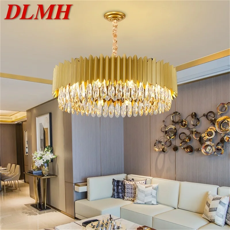 

DLMH Chandelier Lamp Fixtures Luxury Gold Pendant Light Postmodern Home LED for Living Dining Room