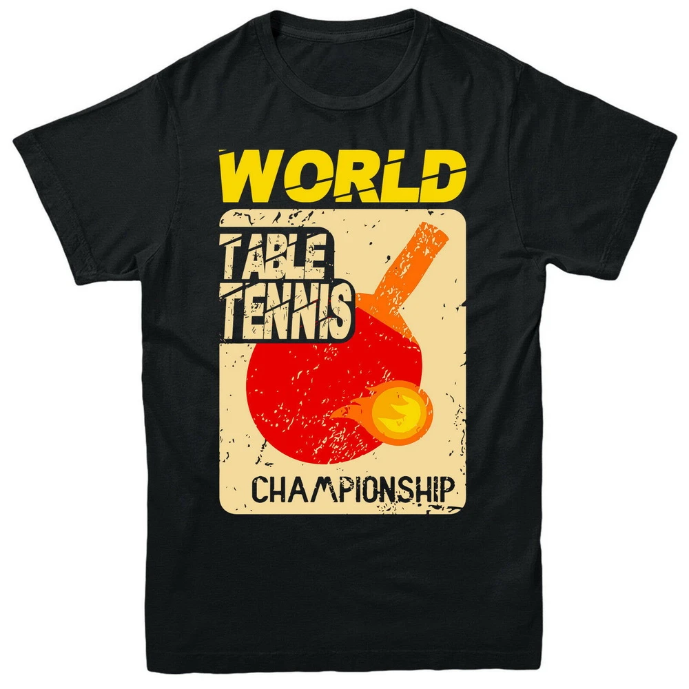 para eventos deportivos, campeonato internacional de tenis de mesa para adultos niños camisetas divertidas de algodón cuello redondo Camiseta| | -