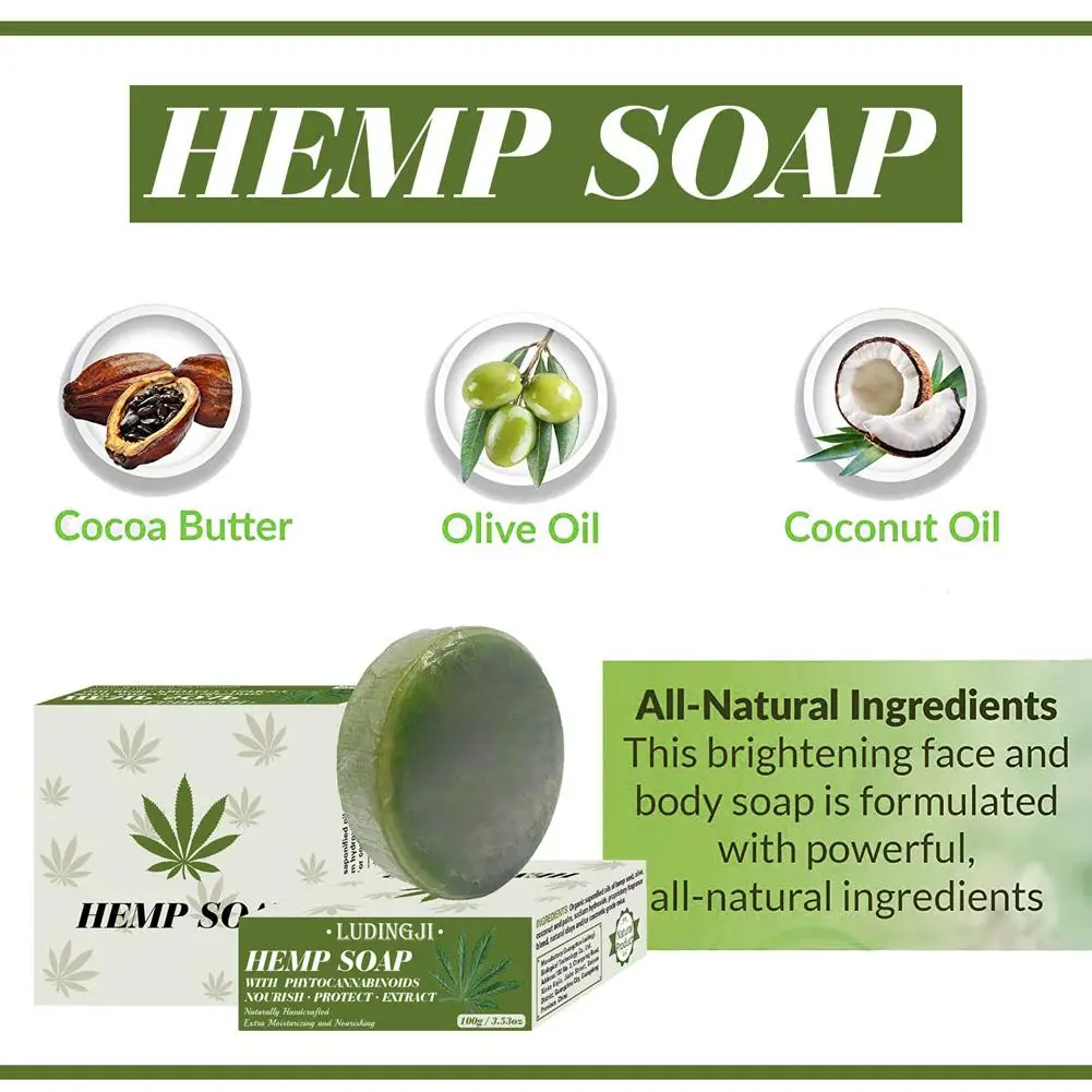 BellyLady Hemp Soap Brighten Skin Color Universal Manual Herbaceous Face Wash Soap Base Skin Care Vitamin A Soap Shower Gel BellyLady Hemp Soap Brighten Skin Color Universal Manual Herbaceous Face Wash Soap Base Skin Care Vitamin A Soap Shower Gel