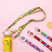 Горячая парус японский мультфильм бутылка для напитков регулируемый ремешок минеральной воды ремешок для переноски чайник бутылка для воды