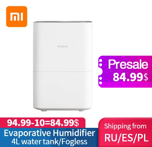  Увлажнитель воздуха XIAOMI MIJIA SMARTMI, устройство для увлажнения воздуха 2, с управлением через приложение, распылитель эфирных масел 