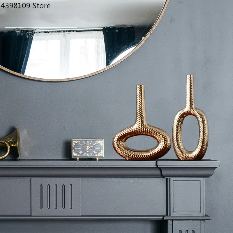 Новая керамическая золотистая Оформление в китайском стиле Скандинавская