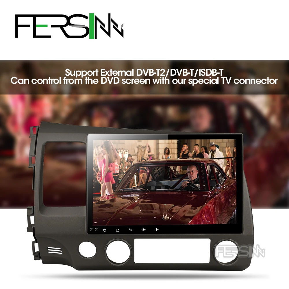 Excellent Fersinny 2G android 9.0 car dvd gps player for honda civic 2006-2011 car radio video player gps navigation car stereo 2 din dvd 5