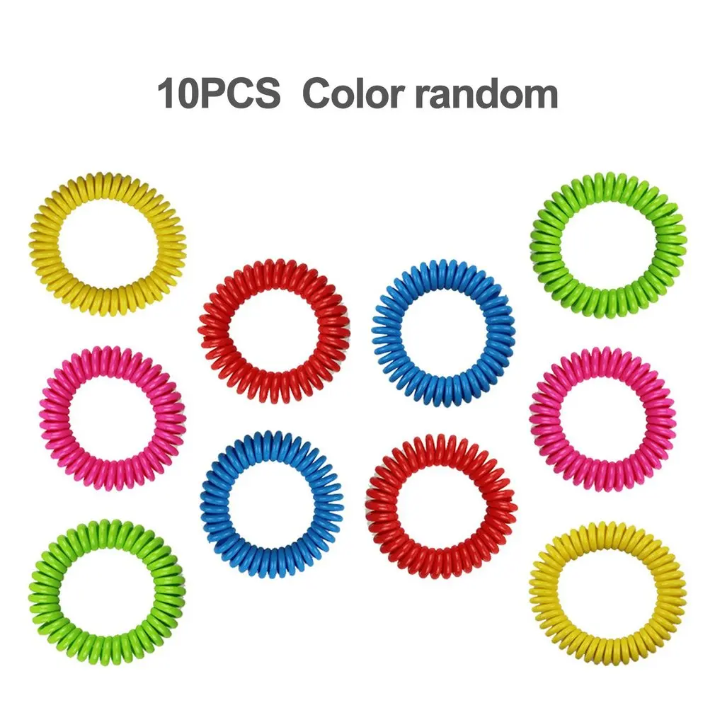 

10pcs/Pack Mosquito Repellent Bracelets Pest Insect Control Bracelets Spring Coil Wristbands for Adults Kids Drop shipping