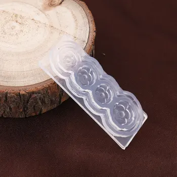 

Silicone Resin Mold For Jewelry Making Transparent flower pattern rectangular crystal epoxy silicone soft film 6.3x2.5cm , 1 pcs