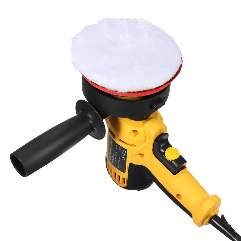 

220V 700W Waxing Polishing Machine Angle Grinder For Polishing Metal Furniture Adjustable-speed 125MM Pad With Wrench