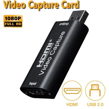 

Mini USB 2.0 HDMI Video Grabber Record Box for Game DVD Camcorder 4K USB Video Capture Card for OBS Live Streaming Broadcast