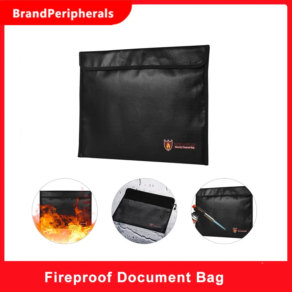 Fireproof Bag Safe Waterproof Fire Resistant Money Box Holder Folder Storage Fireproof Bag Safe Waterproof Fire Resistant Money Box Holder Folder Storage