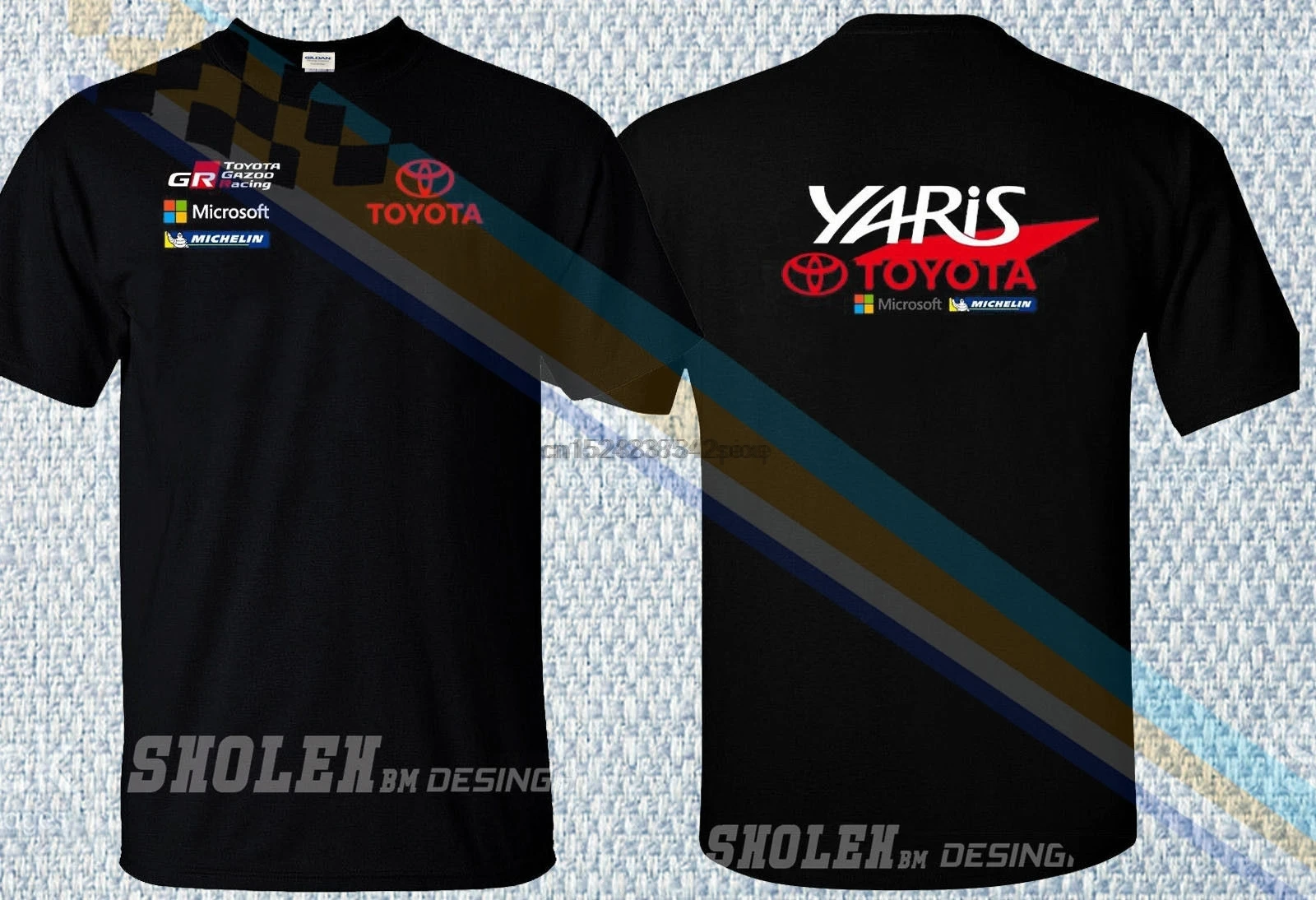 T-Shrit Personalized Toyota Yaris Gazoo Racing Wrc Corolla Jari-Matti Sport Car | Мужская одежда