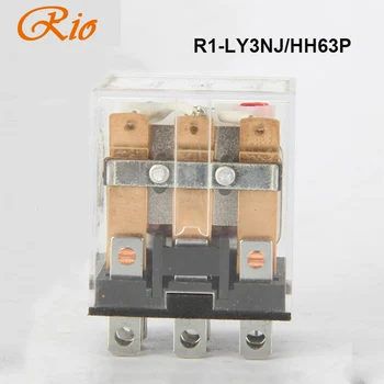

R1-LY3NJ/HH63P 220vac relay 24v 12v 36v AC/DC 10A 11PIN silver contact dpdt Mini Relay power relay general purpose relay