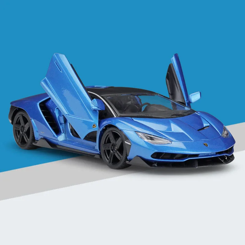 Maisto LP770 Сентенарио литая под давлением модель автомобиля 1:18 из металлического сплава Высокая симуляция автомобилей с базой Игрушки для мальчиков подарки для мальчиков - Цвет: Blue with box